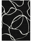 LOOMLAN Rugs Mirelle Black Washable Indoor-Outdoor Rug