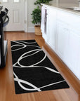 LOOMLAN Rugs Mirelle Black Washable Indoor-Outdoor Rug