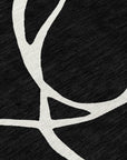 LOOMLAN Rugs Mirelle Black Washable Indoor-Outdoor Rug