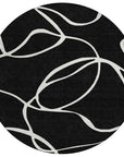 LOOMLAN Rugs Mirelle Black Washable Indoor-Outdoor Rug