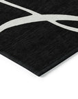 LOOMLAN Rugs Mirelle Black Washable Indoor-Outdoor Rug