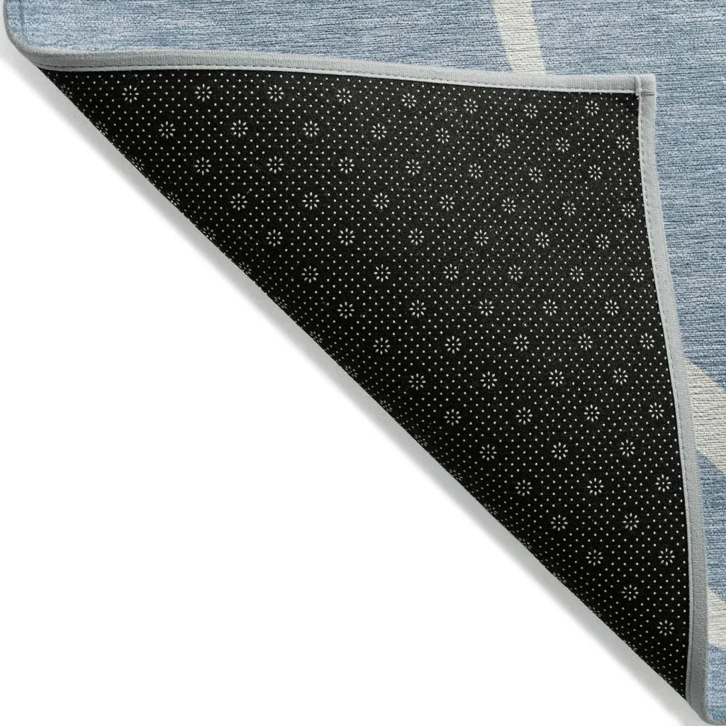 LOOMLAN Rugs Mirelle Blue Washable Indoor-Outdoor Rug