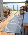 LOOMLAN Rugs Mirelle Blue Washable Indoor-Outdoor Rug