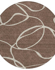 LOOMLAN Rugs Mirelle Brown Washable Indoor-Outdoor Rug