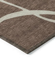 LOOMLAN Rugs Mirelle Brown Washable Indoor-Outdoor Rug