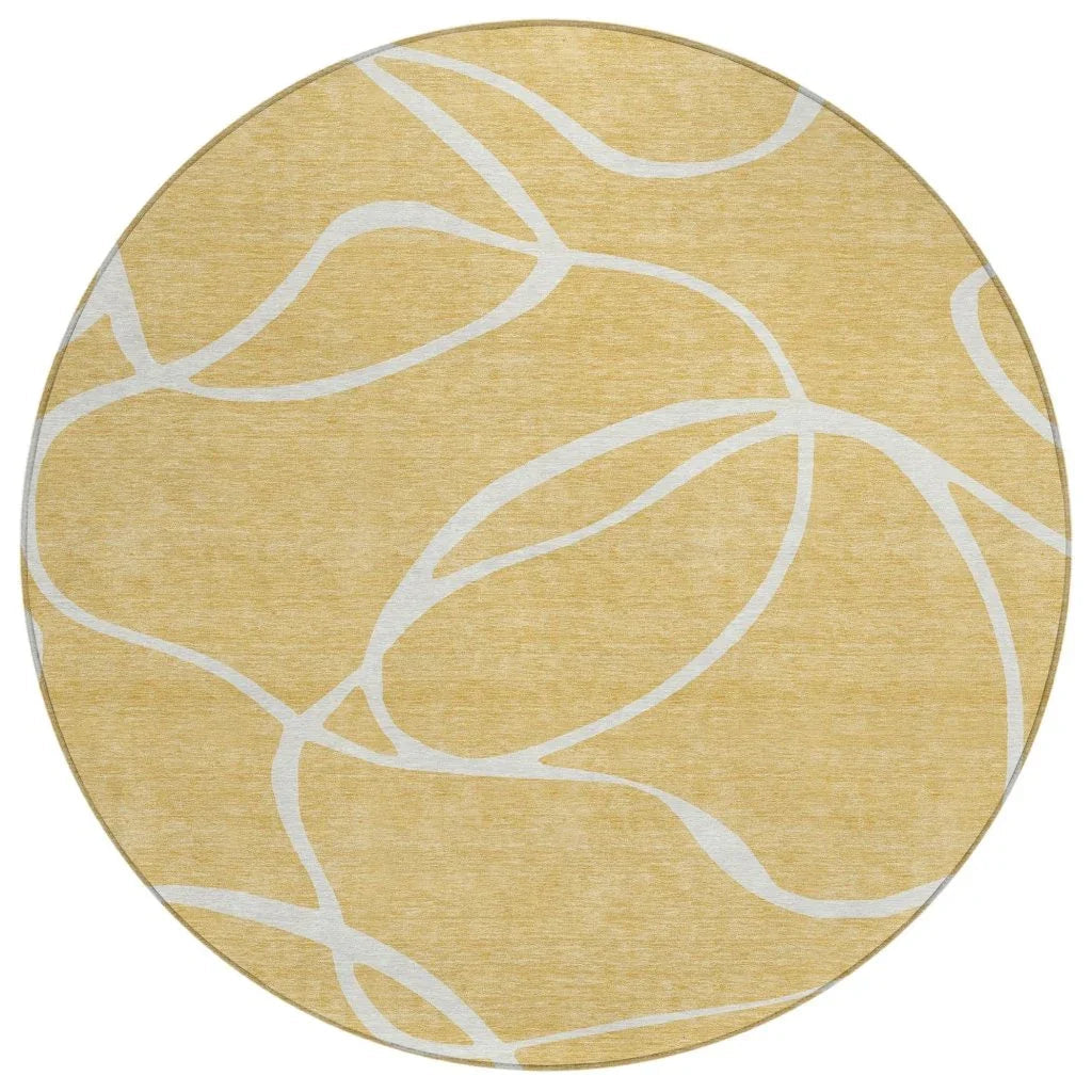 LOOMLAN Rugs Mirelle Gold Washable Indoor-Outdoor Rug