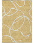 LOOMLAN Rugs Mirelle Gold Washable Indoor-Outdoor Rug