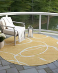 LOOMLAN Rugs Mirelle Gold Washable Indoor-Outdoor Rug