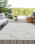 LOOMLAN Rugs Mirelle Ivory Washable Indoor-Outdoor Rug
