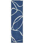 LOOMLAN Rugs Mirelle Navy Washable Indoor-Outdoor Rug
