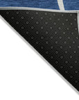 LOOMLAN Rugs Mirelle Navy Washable Indoor-Outdoor Rug