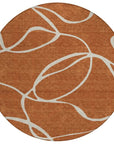 LOOMLAN Rugs Mirelle Orange Washable Indoor-Outdoor Rug