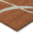 LOOMLAN Rugs Mirelle Orange Washable Indoor-Outdoor Rug