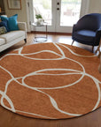LOOMLAN Rugs Mirelle Orange Washable Indoor-Outdoor Rug