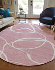 LOOMLAN Rugs Mirelle Pink Washable Indoor-Outdoor Rug