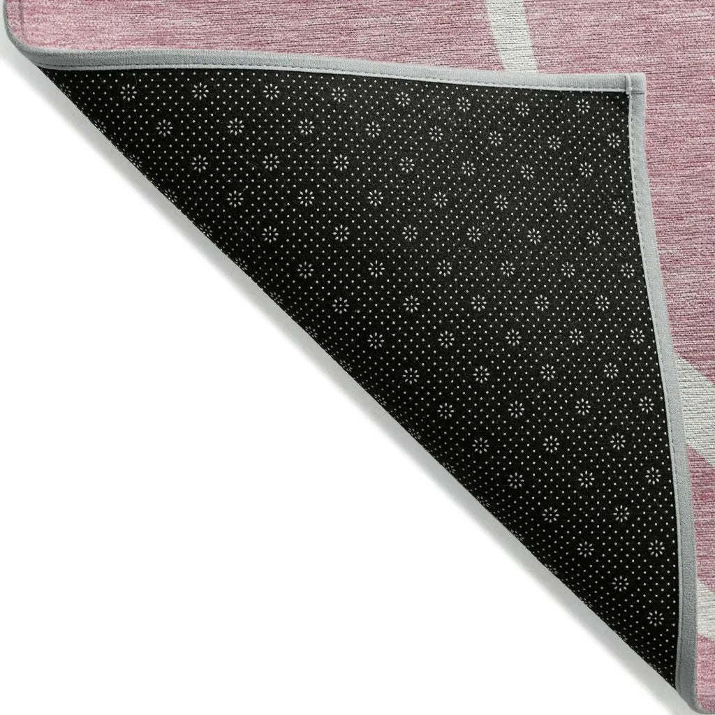 LOOMLAN Rugs Mirelle Pink Washable Indoor-Outdoor Rug