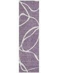 LOOMLAN Rugs Mirelle Purple Washable Indoor-Outdoor Rug