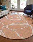 LOOMLAN Rugs Mirelle Salmon Washable Indoor-Outdoor Rug