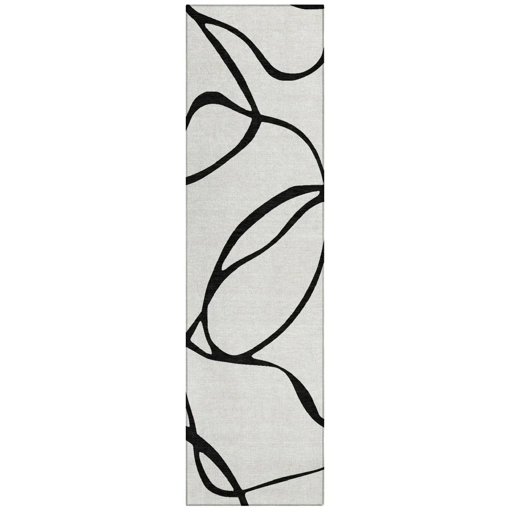 LOOMLAN Rugs Mirelle White Washable Indoor-Outdoor Rug