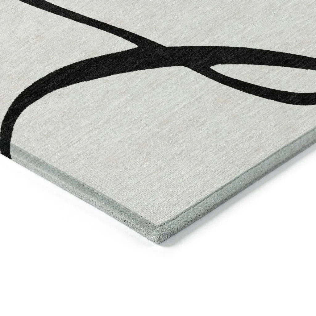 LOOMLAN Rugs Mirelle White Washable Indoor-Outdoor Rug