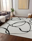 LOOMLAN Rugs Mirelle White Washable Indoor-Outdoor Rug