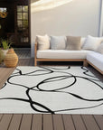 LOOMLAN Rugs Mirelle White Washable Indoor-Outdoor Rug