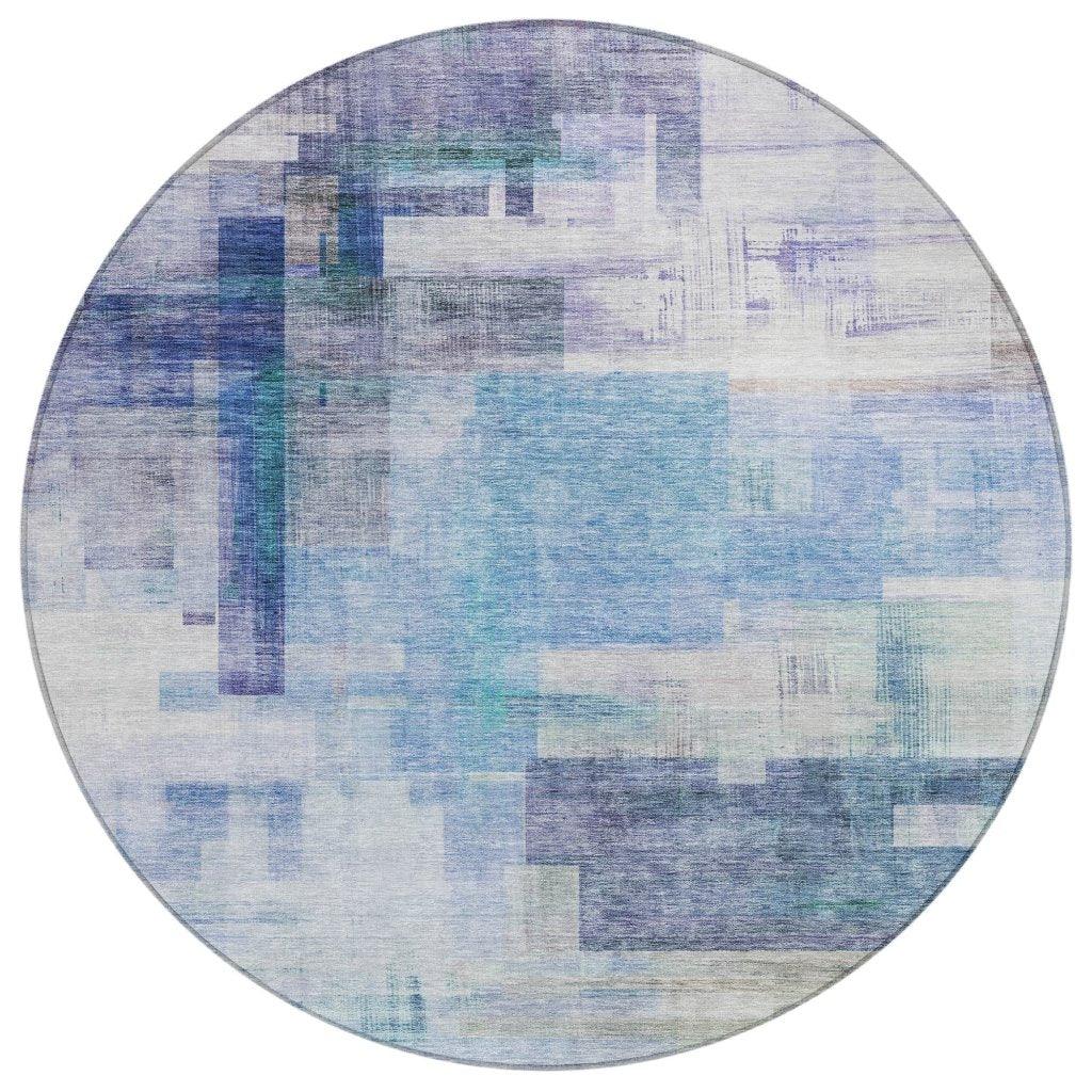 LOOMLAN Rugs Mireya Blue Washable Indoor-Outdoor Rug