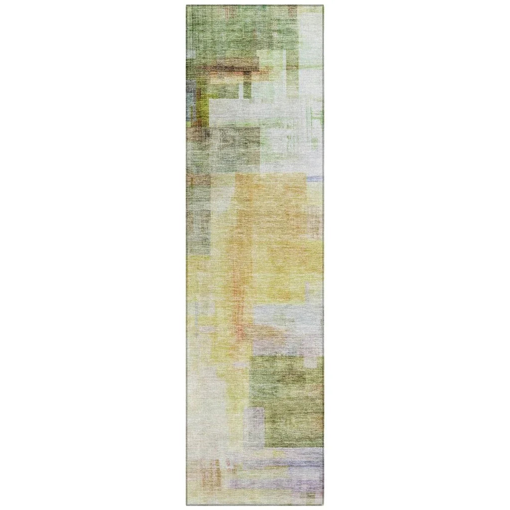 LOOMLAN Rugs Mireya Green Washable Indoor-Outdoor Rug