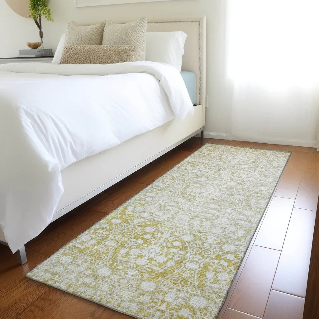 LOOMLAN Rugs Monavia Gold Washable Indoor-Outdoor Rug