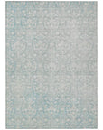 LOOMLAN Rugs Monavia Teal Washable Indoor-Outdoor Rug