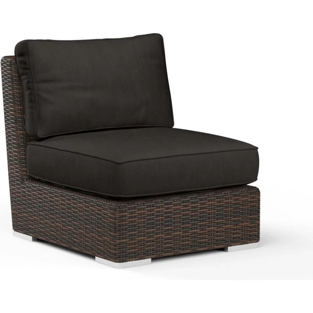 Montecito Sunbrella Armless Outdoor Club Chair - LOOMLAN - Sunset West - Outdoor Accent Chairs