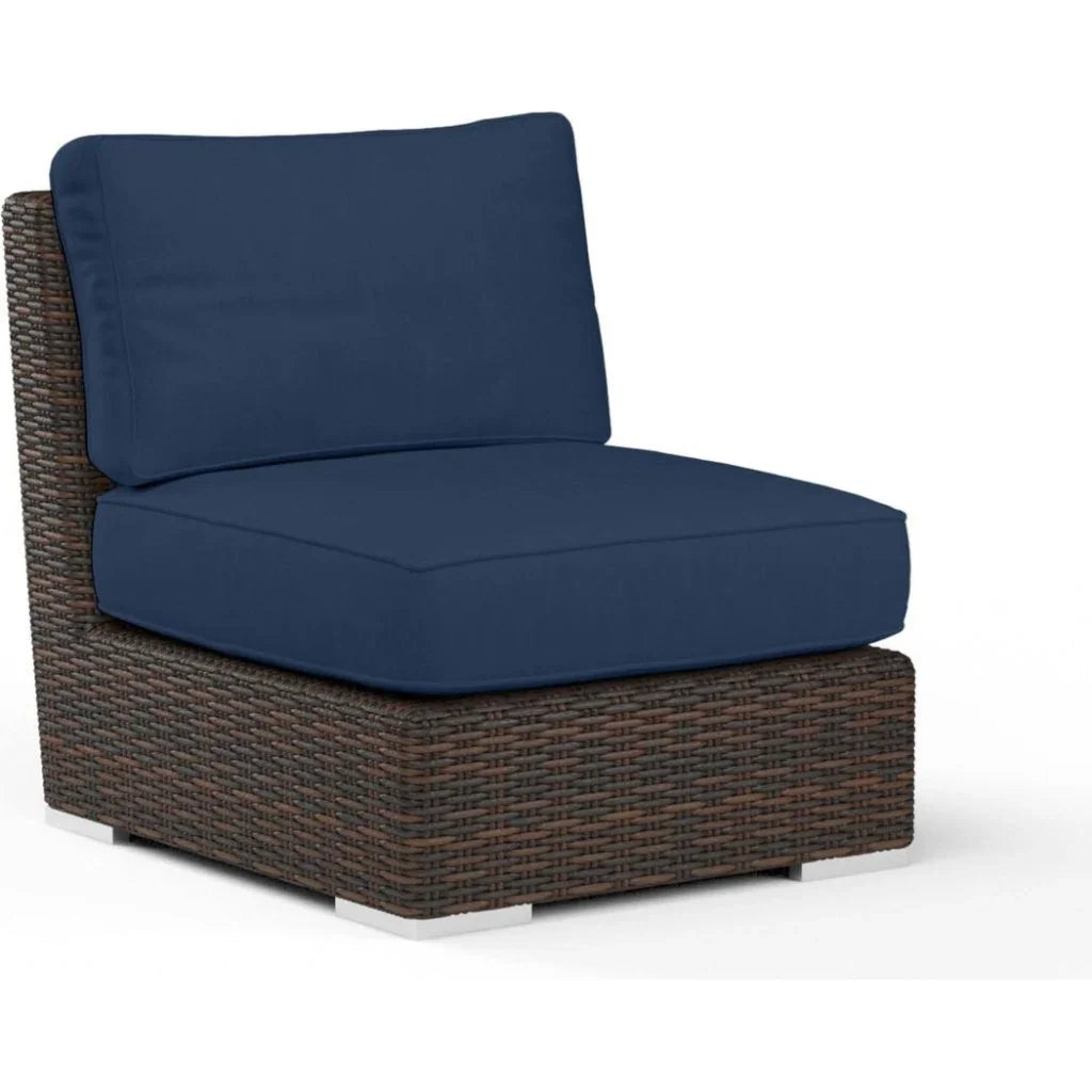 Montecito Sunbrella Armless Outdoor Club Chair - LOOMLAN - Sunset West - Outdoor Accent Chairs