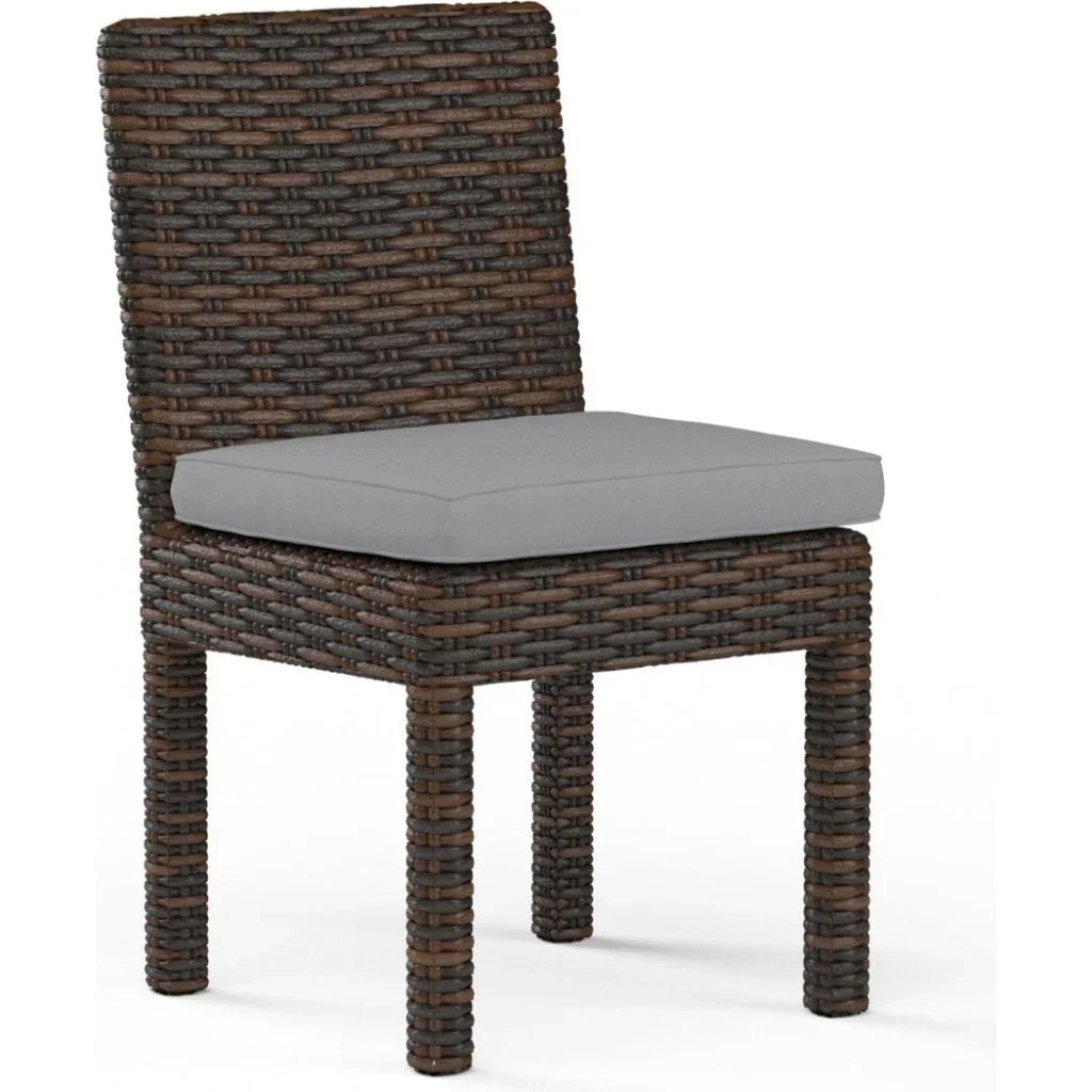 Montecito Sunbrella Armless Outdoor Dining Chair 2PC - LOOMLAN - Sunset West - Outdoor Dining Chairs
