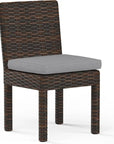 Montecito Sunbrella Armless Outdoor Dining Chair 2PC - LOOMLAN - Sunset West - Outdoor Dining Chairs