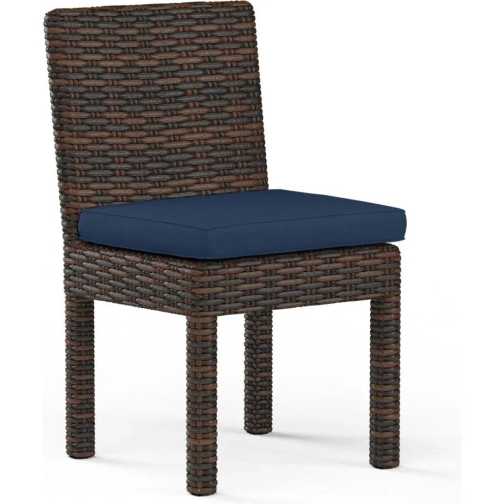 Montecito Sunbrella Armless Outdoor Dining Chair 2PC - LOOMLAN - Sunset West - Outdoor Dining Chairs