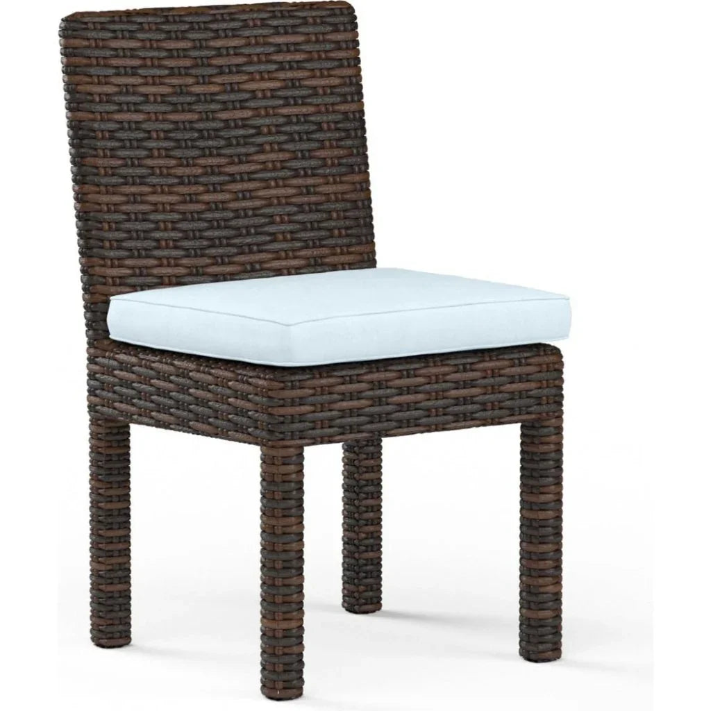 Montecito Sunbrella Armless Outdoor Dining Chair 2PC - LOOMLAN - Sunset West - Outdoor Dining Chairs