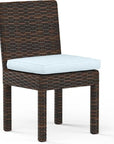 Montecito Sunbrella Armless Outdoor Dining Chair 2PC - LOOMLAN - Sunset West - Outdoor Dining Chairs