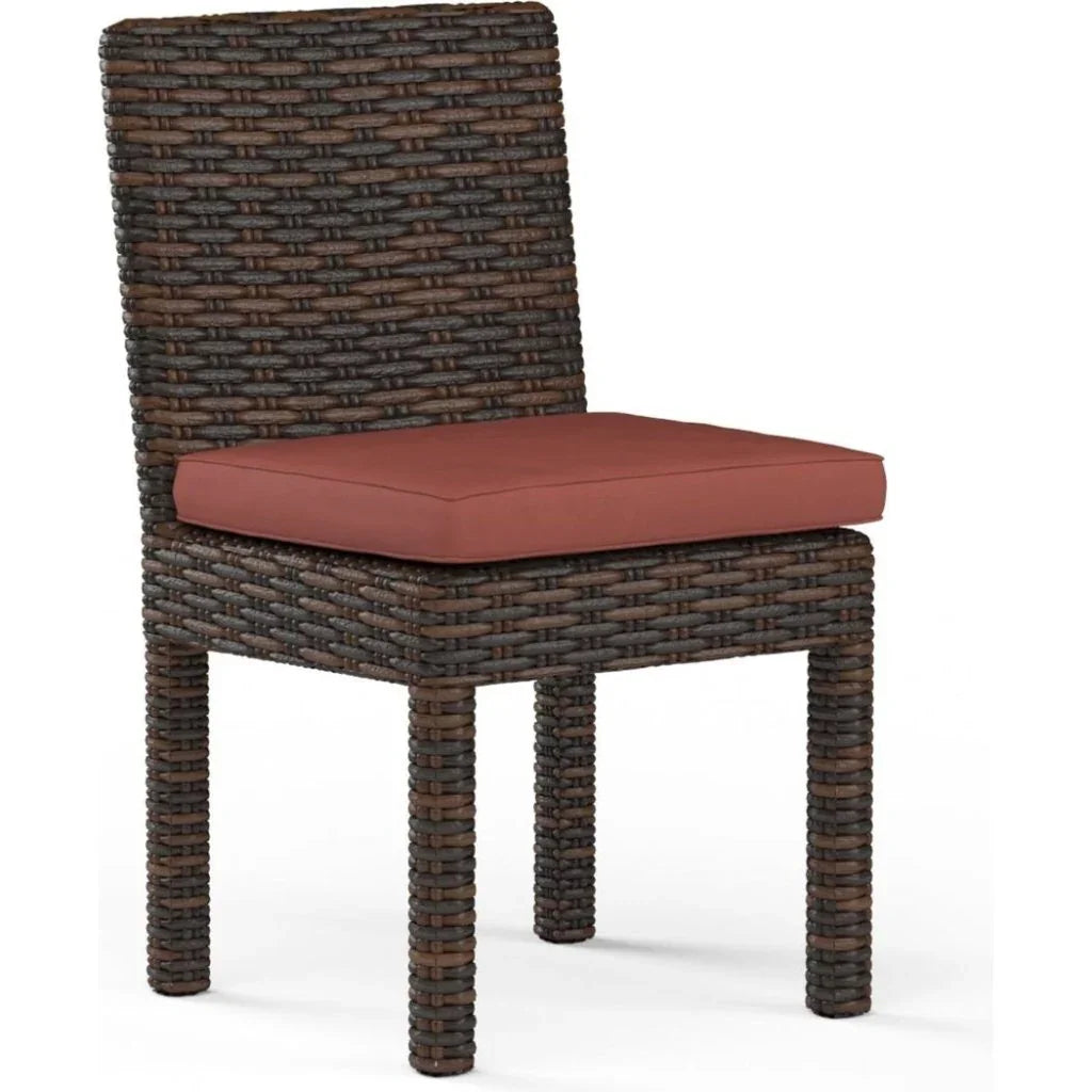 Montecito Sunbrella Armless Outdoor Dining Chair 2PC - LOOMLAN - Sunset West - Outdoor Dining Chairs