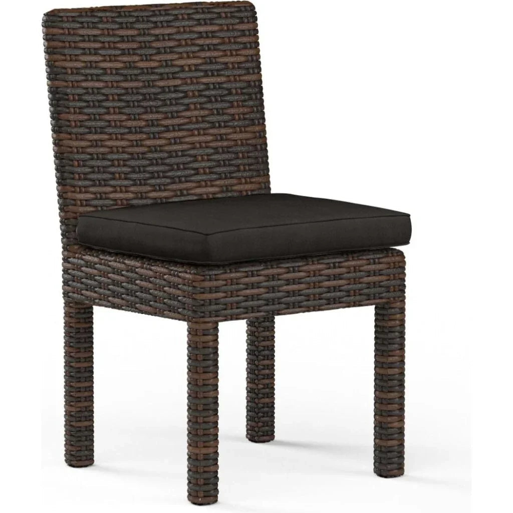 Montecito Sunbrella Armless Outdoor Dining Chair 2PC - LOOMLAN - Sunset West - Outdoor Dining Chairs