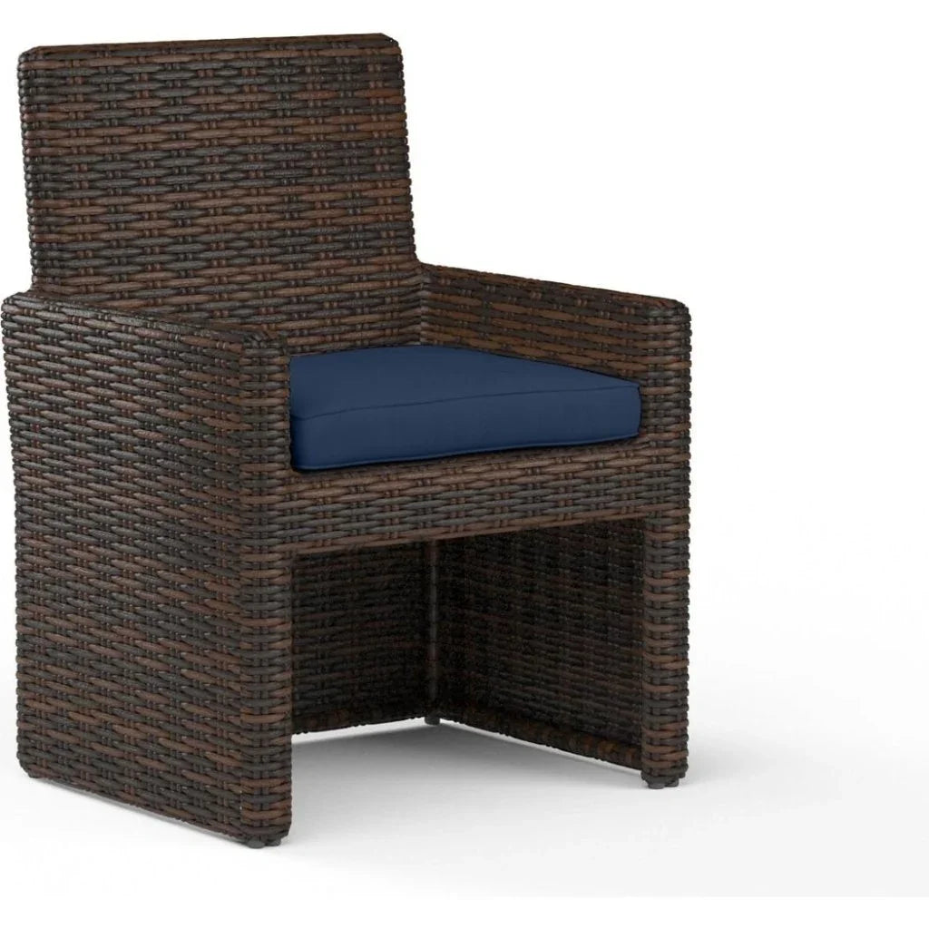 Montecito Sunbrella Outdoor Dining Chair 2PC - LOOMLAN - Sunset West - Outdoor Dining Chairs