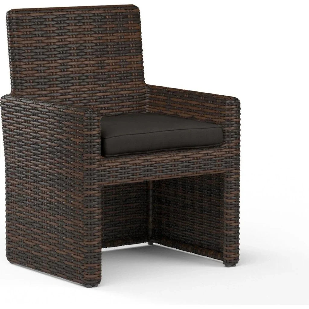 Montecito Sunbrella Outdoor Dining Chair 2PC - LOOMLAN - Sunset West - Outdoor Dining Chairs