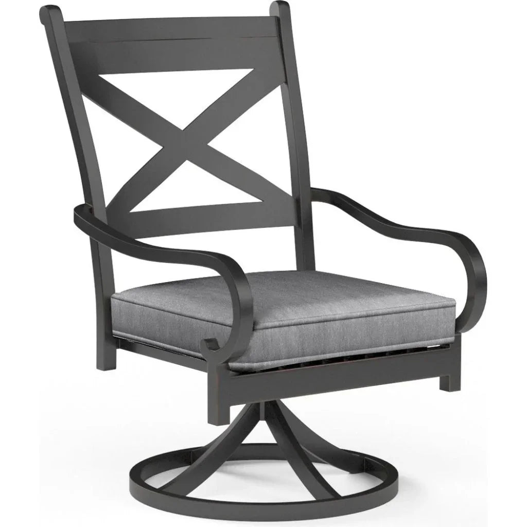 Monterey Swivel Outdoor Dining Chair 2PC - LOOMLAN - Sunset West - Outdoor Dining Chairs