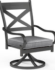 Monterey Swivel Outdoor Dining Chair 2PC - LOOMLAN - Sunset West - Outdoor Dining Chairs