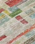 LOOMLAN Rugs Mosaic Orange Washable Indoor-Outdoor Rug