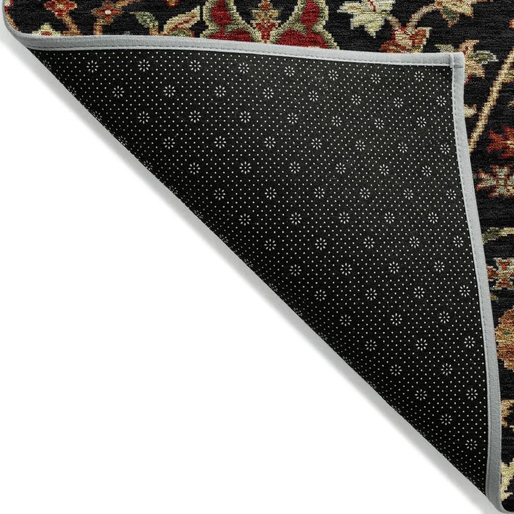 LOOMLAN Rugs Muse Black Washable Indoor-Outdoor Rug