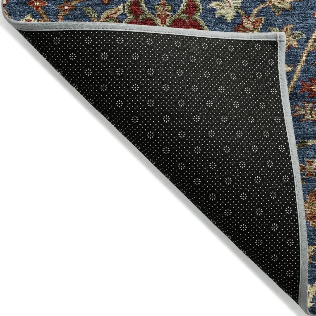 LOOMLAN Rugs Muse Blue Washable Indoor-Outdoor Rug