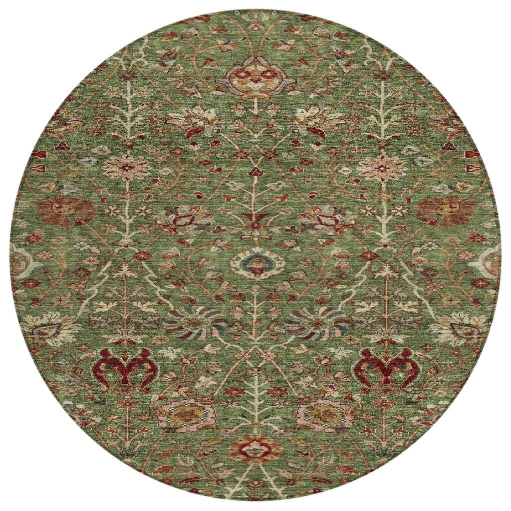 LOOMLAN Rugs Muse Green Washable Indoor-Outdoor Rug
