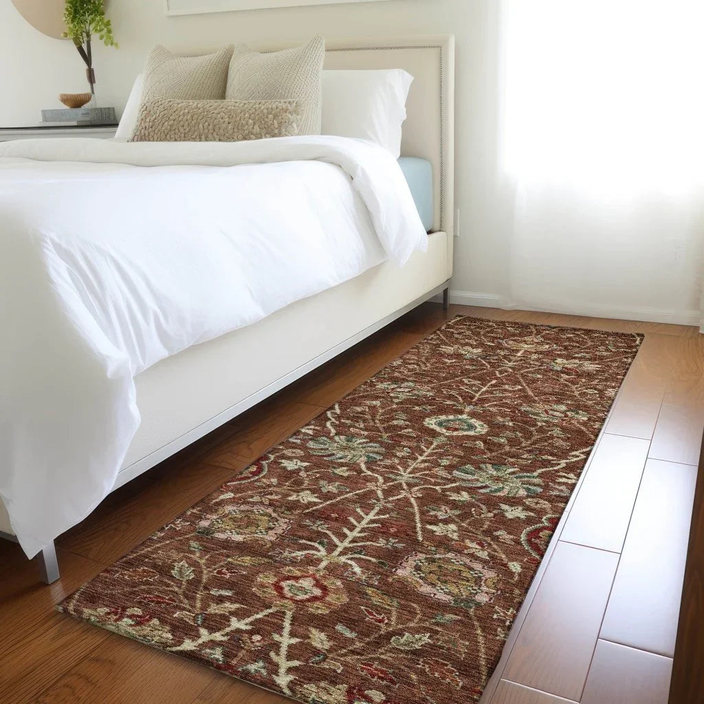 LOOMLAN Rugs Muse Orange Washable Indoor-Outdoor Rug