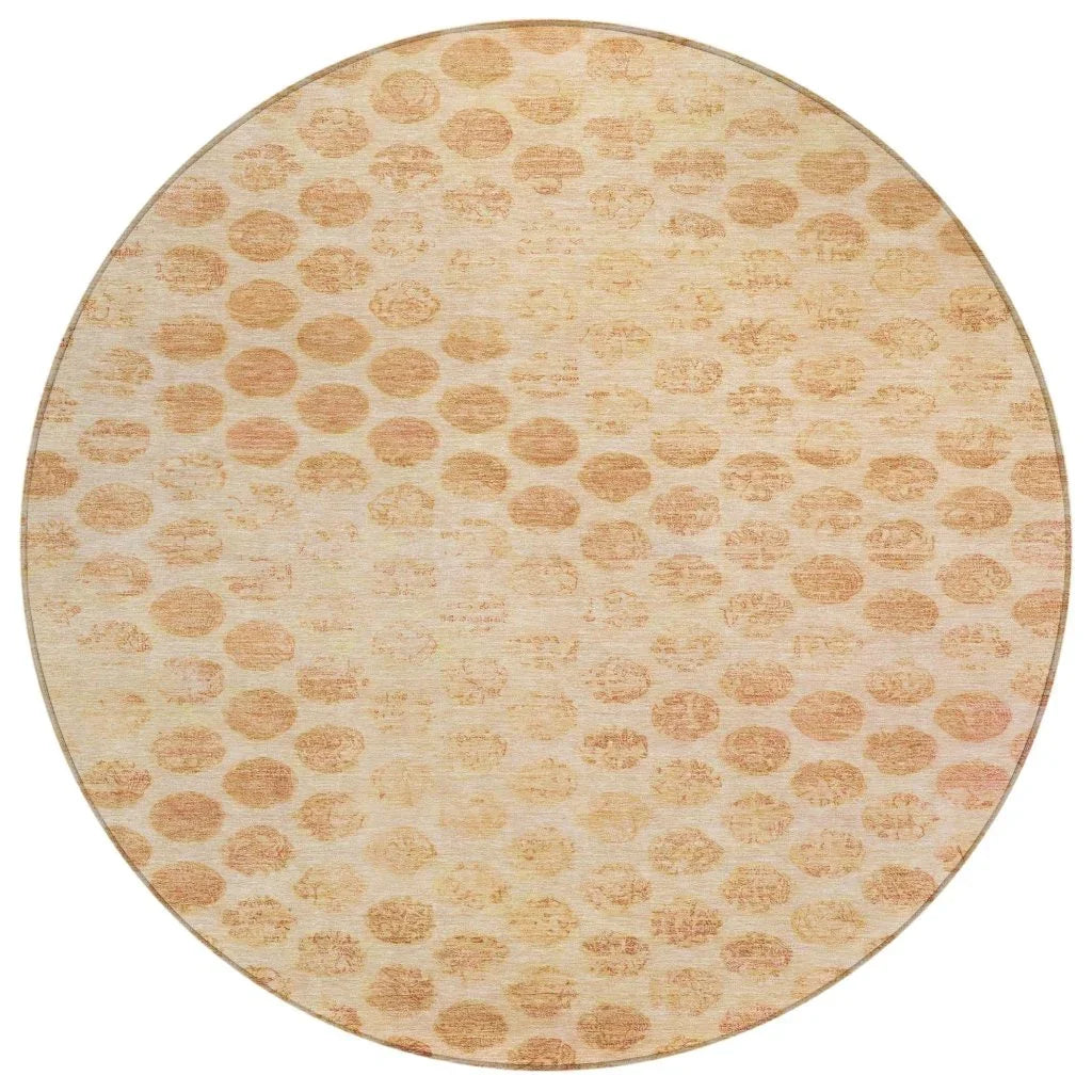LOOMLAN Rugs Myrianna Orange Washable Indoor-Outdoor Rug