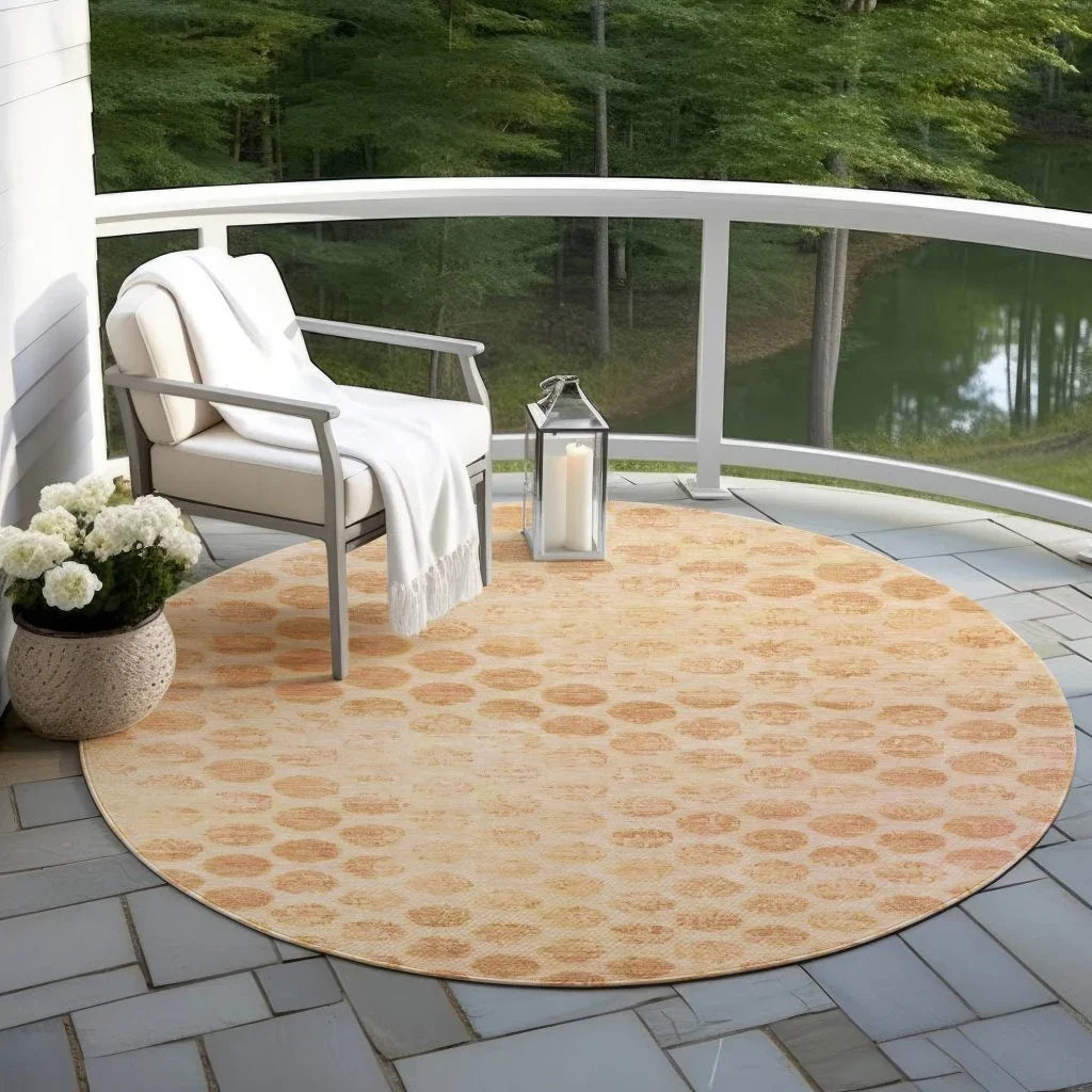 LOOMLAN Rugs Myrianna Orange Washable Indoor-Outdoor Rug